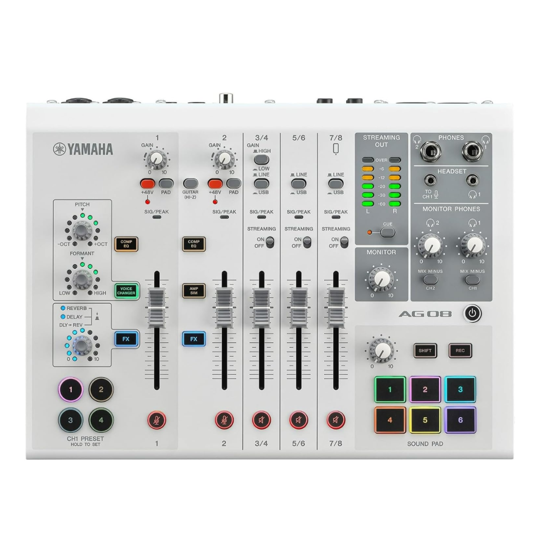Mixer Interface USB de 8 canais Para Mac PC Yamaha AG08W