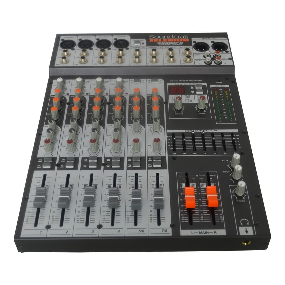 Mesa de Som de 8 Canais Soundcraft SX802FX Analógicas Áudio