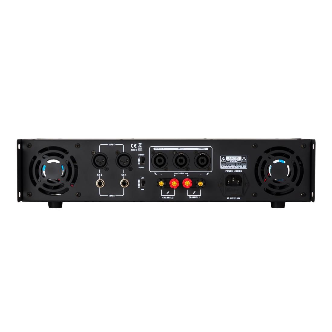 O amplificador Gemini XGA-2000 possui entrada balanceada XLR e ¼