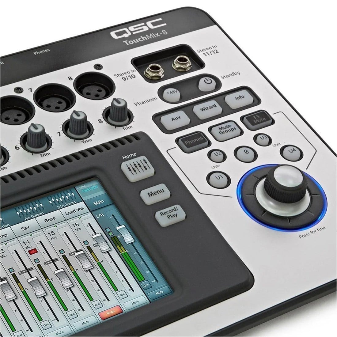 Mesa De Som Digital 14 Canais Compacta QSC TOUCHMIX-8