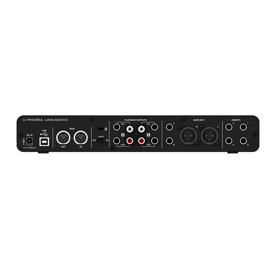 Interface de Aúdio 4x4 USB MIDI U-Phoria Behringer UMC-404HD