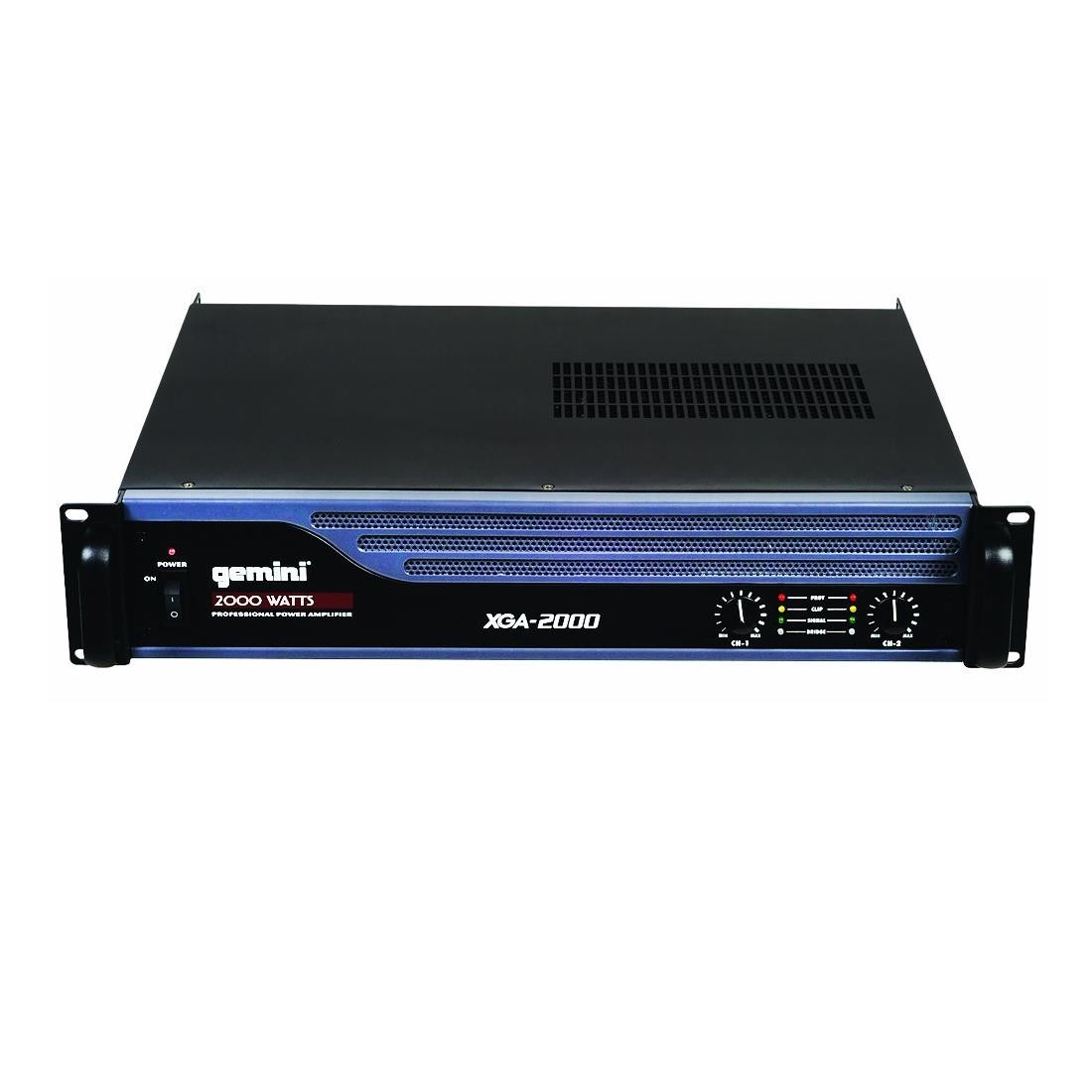 O amplificador Gemini XGA-2000 possui entrada balanceada XLR e ¼