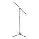 Pedestal Microfone Aço Telescópico Preto Aweda AMS-3115B
