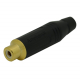 Conector RCA fêmea cabo Amphenol ACJRBLK-Preto