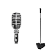 Kit Retrô para Palco com Microfone Shure 55SH 55SHMS7625PG