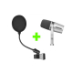 Kit Podcast e Rádio com Microfone MV7 Shure + Pop-Filter 4