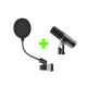 Kit Podcast e Rádio com Microfone SM7B Shure + Pop-Filter 4