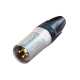 Conector XLR Macho 3 Pinos Niquelado NC3MXX-EMC Neutrik