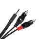 Cabo Montado P2 ST x 2 RCA 2m Preto Santo Ângelo AC72P