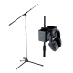 Kit Pedestal Microfone + Suporte multi-uso Aweda AMS-4122TB+MPTRAY