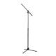 Pedestal Microfone Aço Telescópico Preto Aweda AMS-3154B